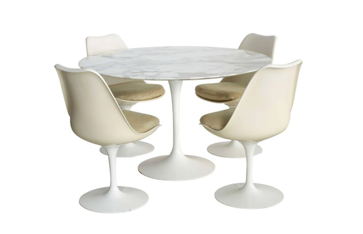 Vintage Eero Saarinen Pedestal Collection Tisch und Stühle für Knoll International