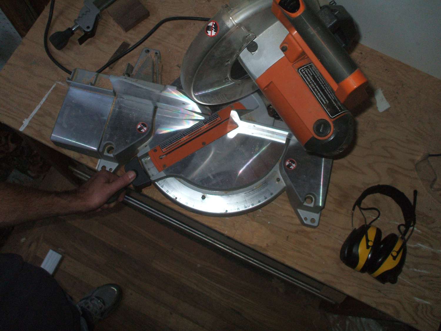 Set Saw Before Cutting Second Baseboard