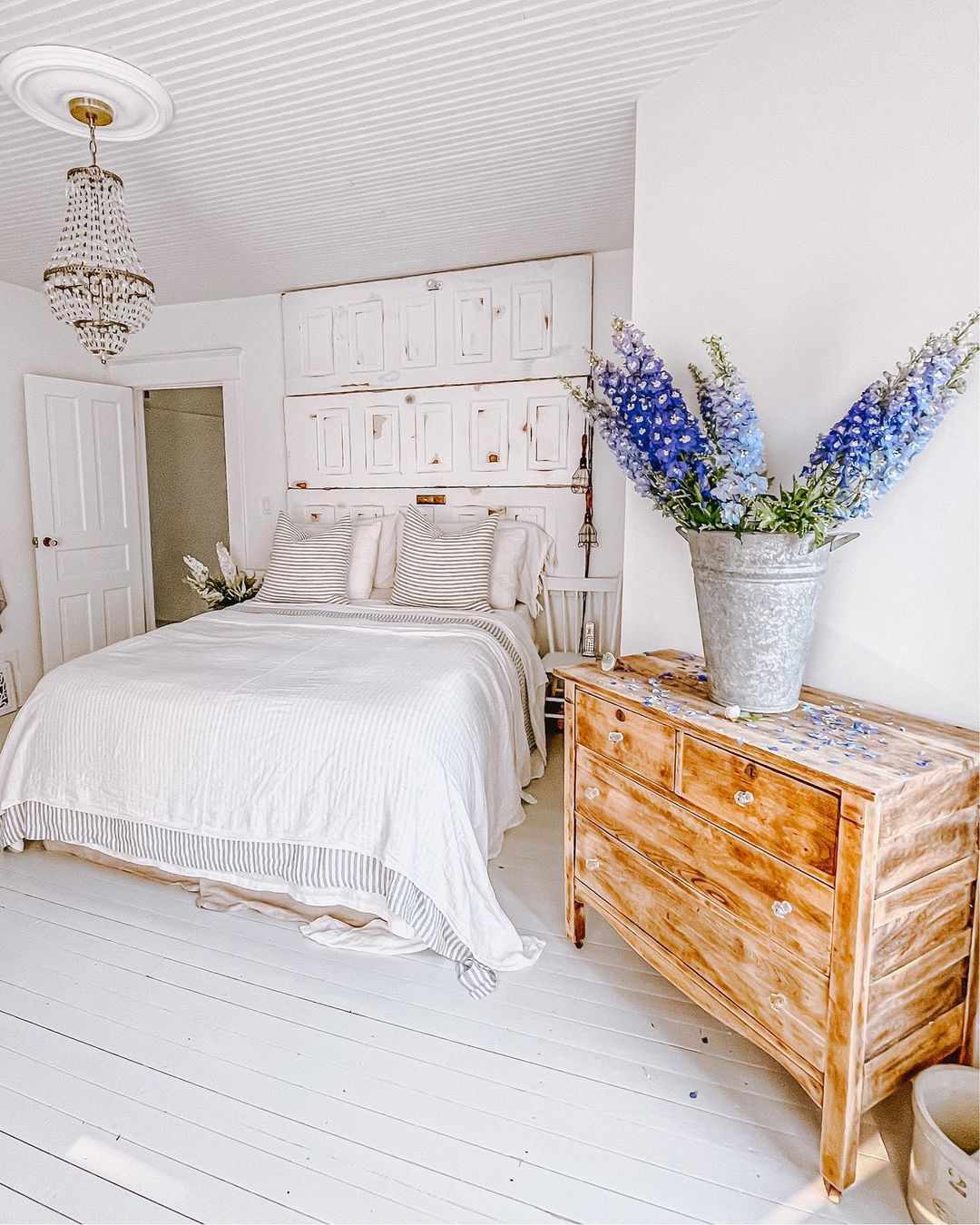 white planks on ceiling