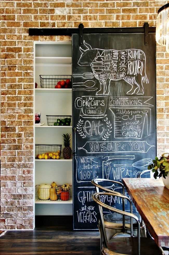 Chalkboard Barn Door