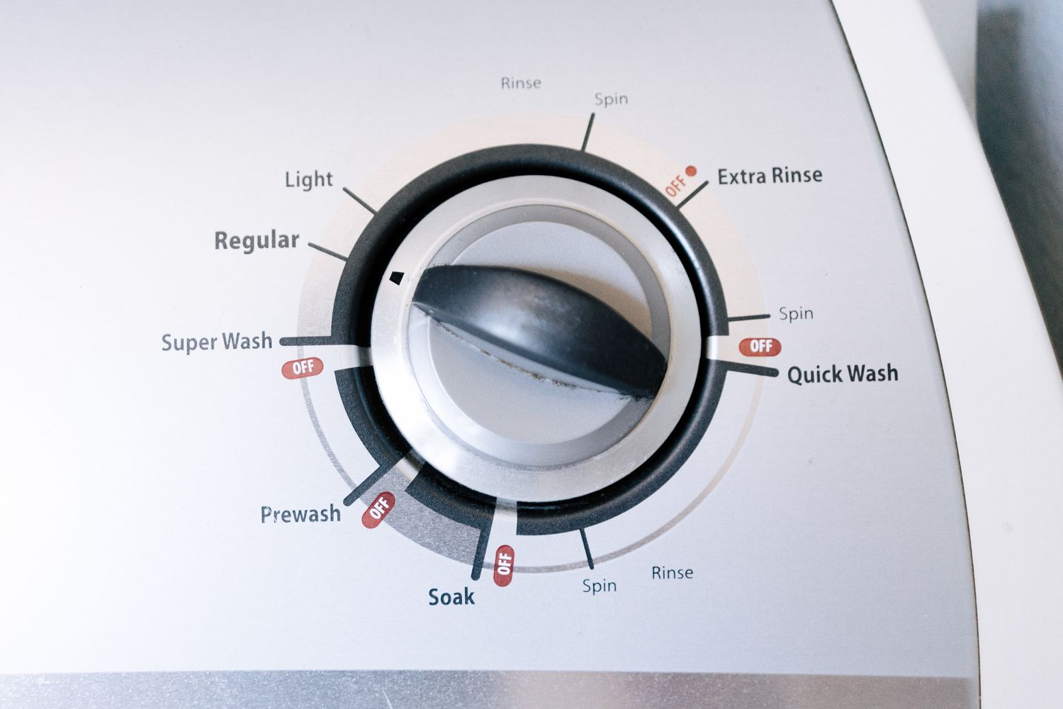 setting the wash cycle