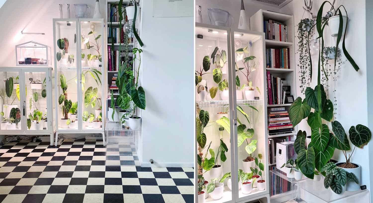 Robin Schouten's DIYed IKEA cabinet greenhouse cabinet hacks