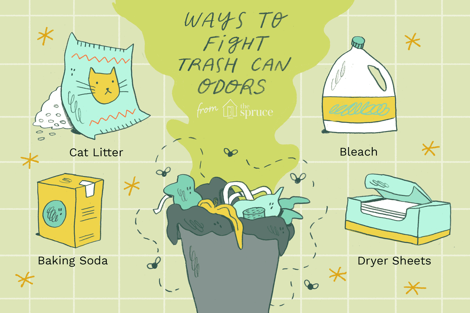 Cómo combatir los olores de los cubos de basura: 4 maneras fáciles
