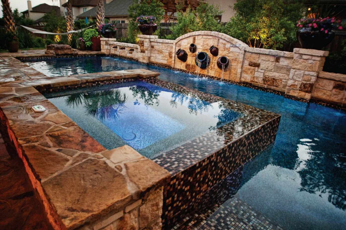 Una piscina rectangular tradicional