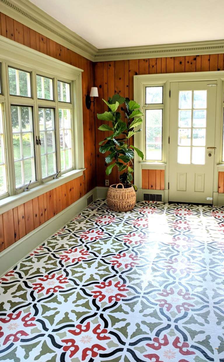 painted linoleum flooring