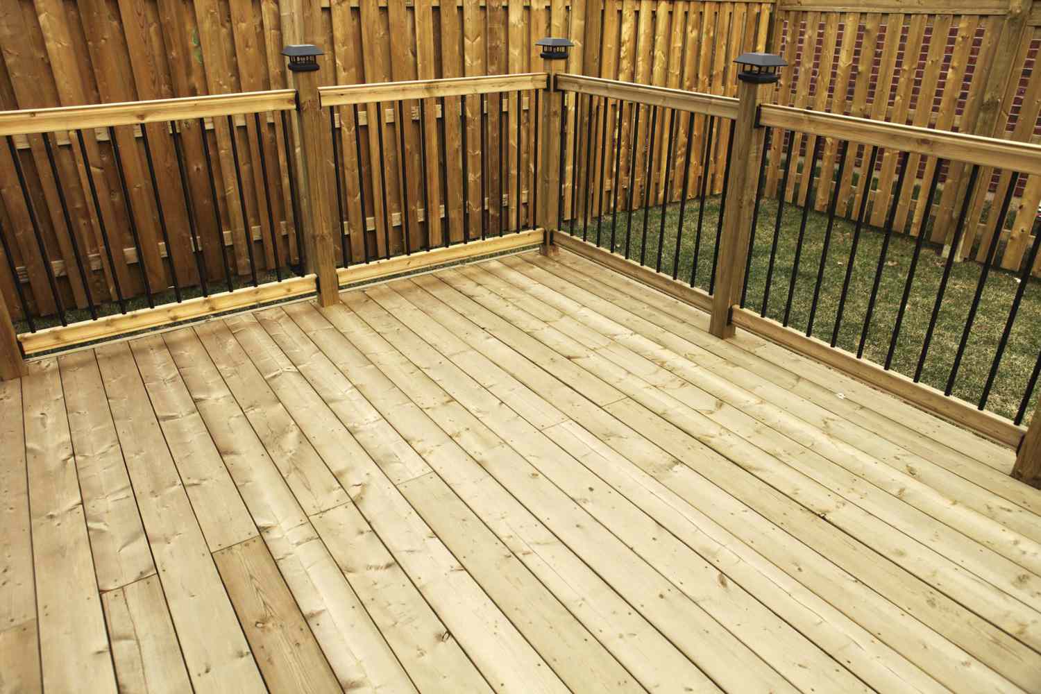 A sturdy wooden deck