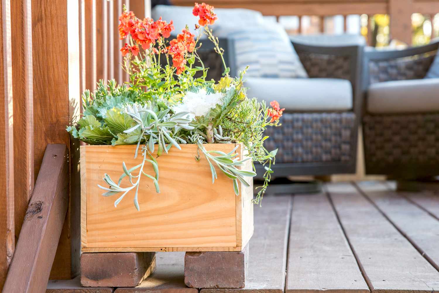 DIY wooden container planter