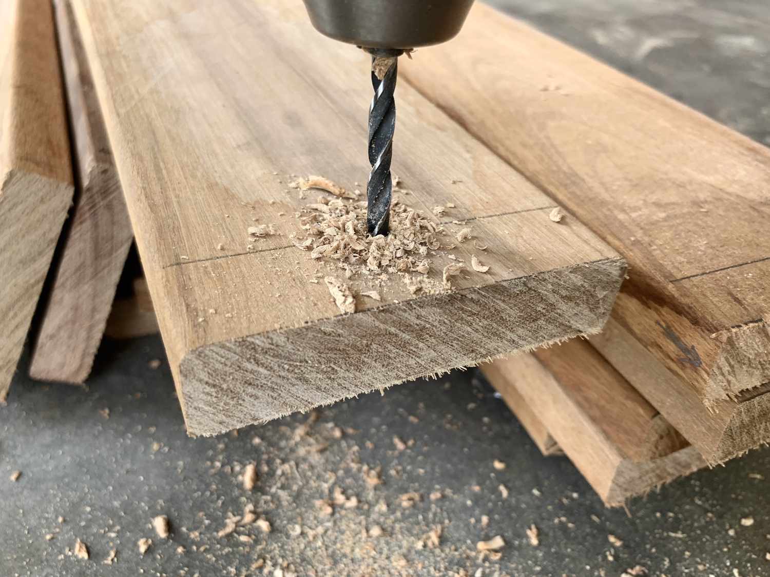 Drilling a Pilot Hole in Wood