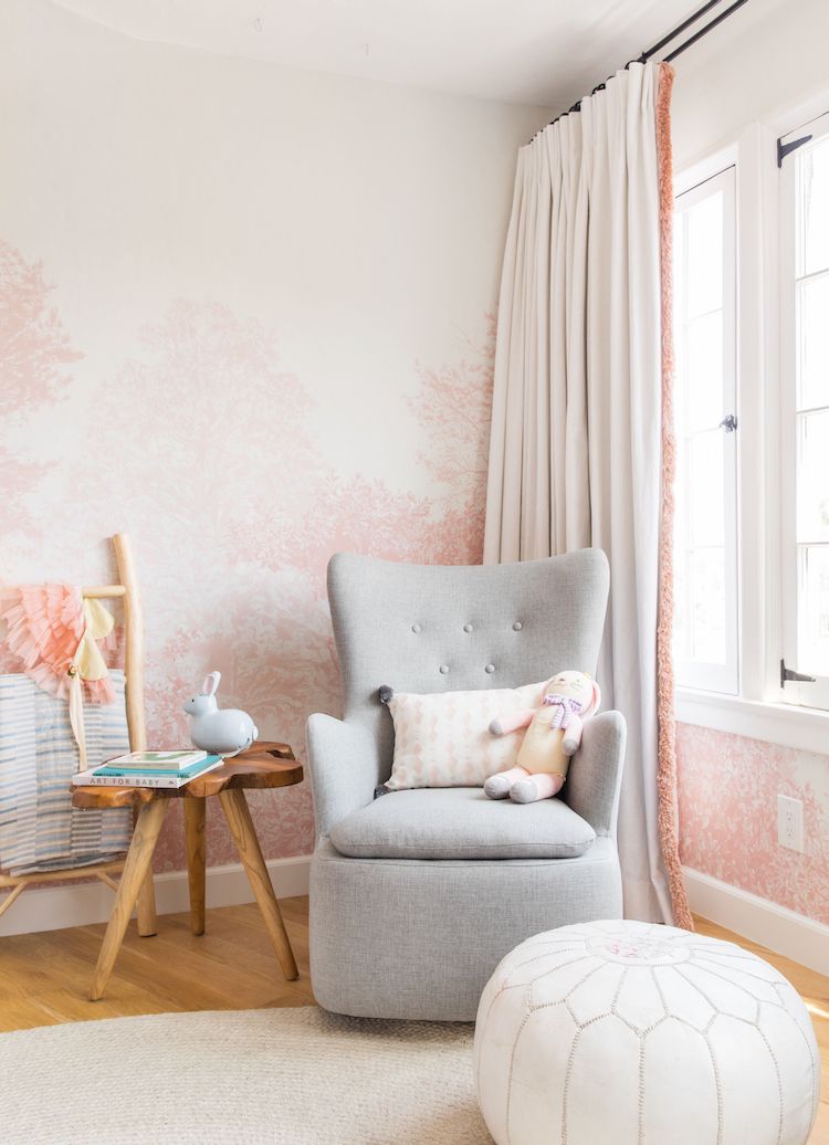 pink and gray nursery