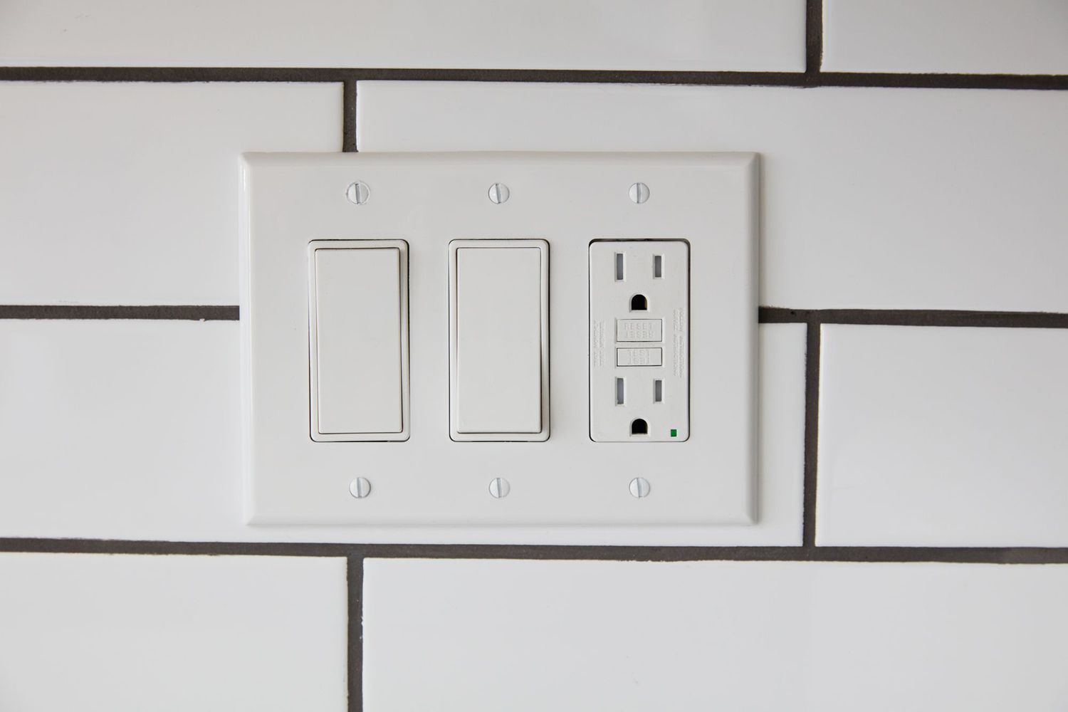 light switch on wall