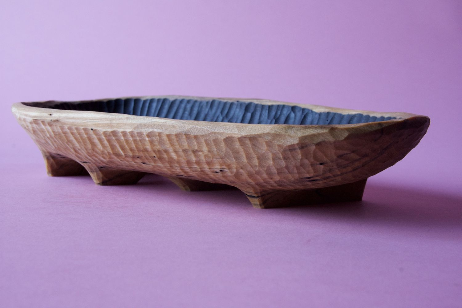 Long wooden bowl.