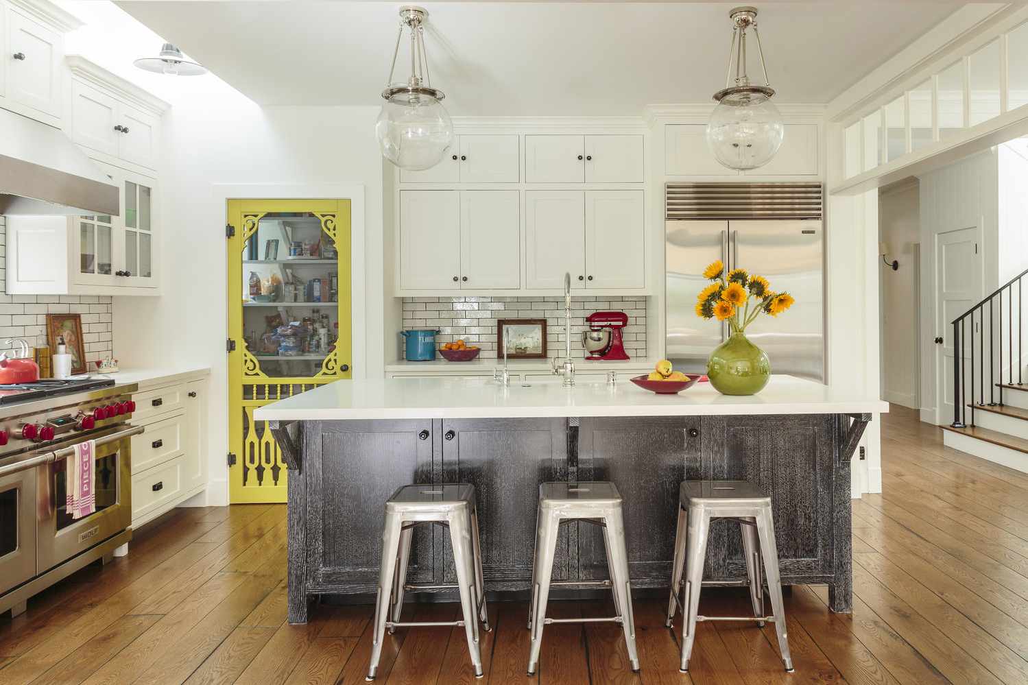 Modern Farmhouse Kitchen with a Pop of Yellow