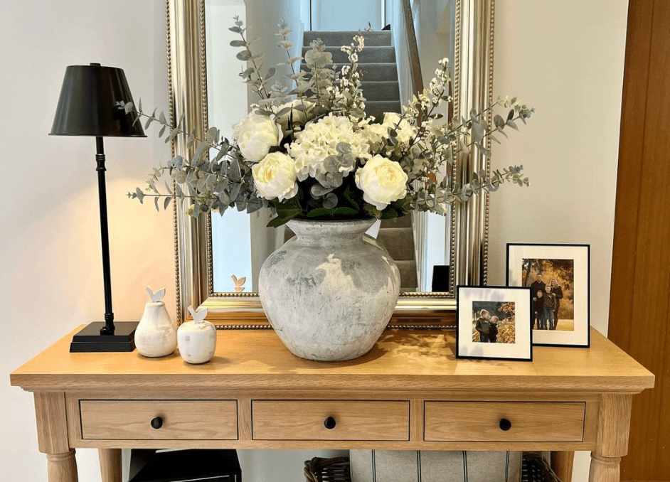 table lamp in hallway