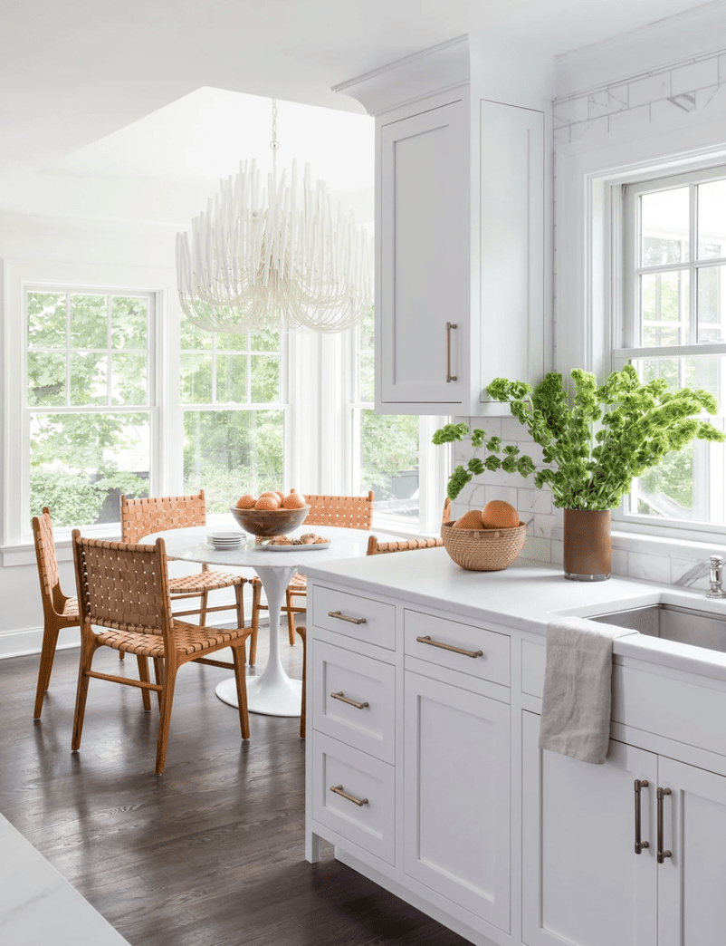 breakfast nook sunlit