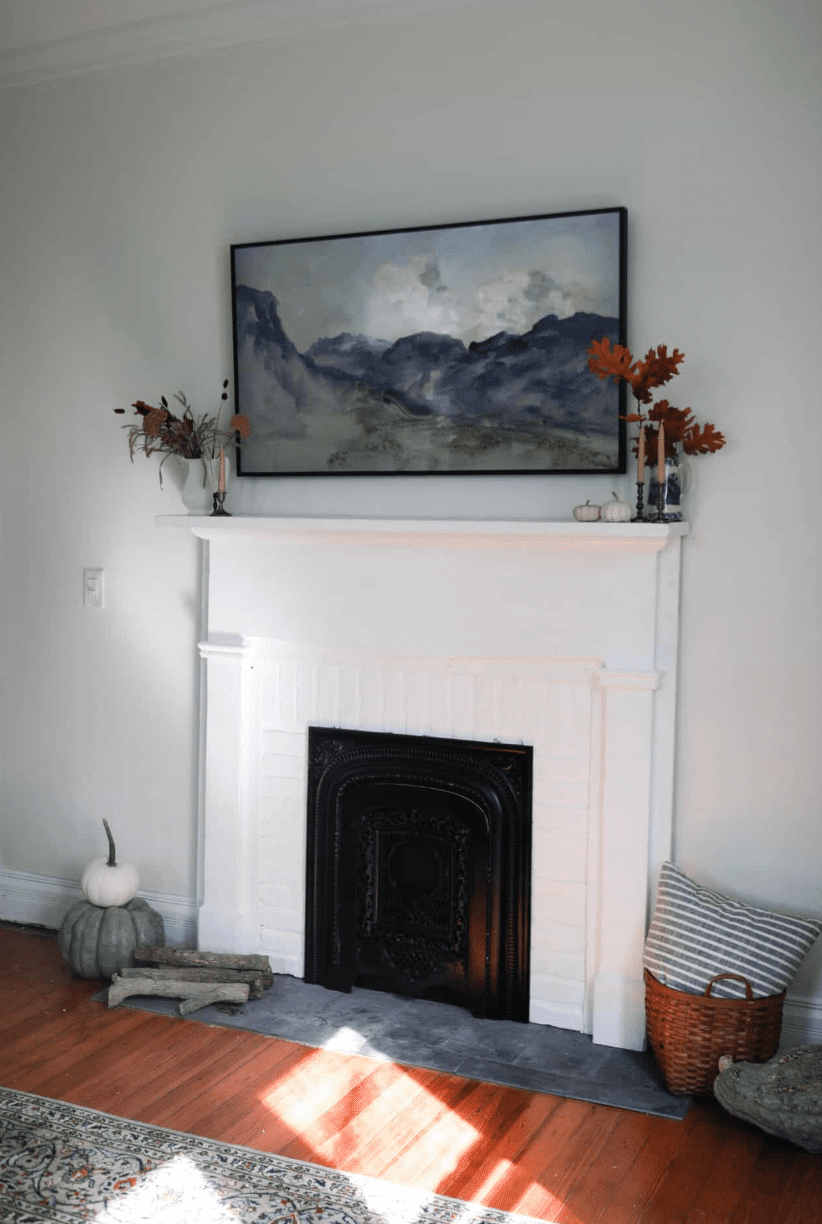 mantel with summer shield