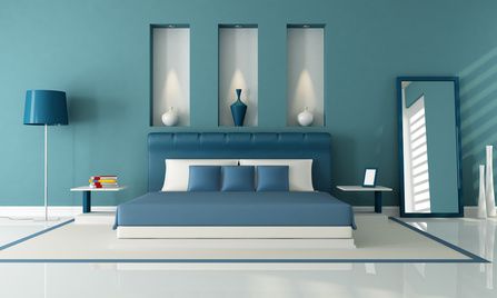 Chambre à coucher bleue
