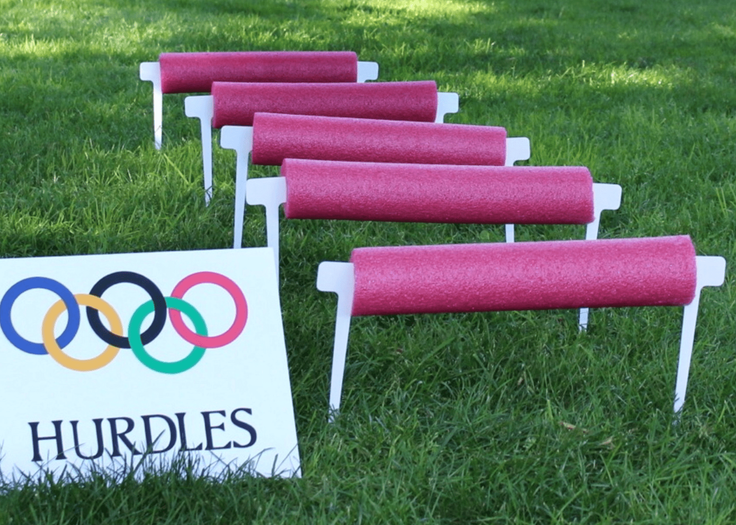 DIY Olympic hurdles game
