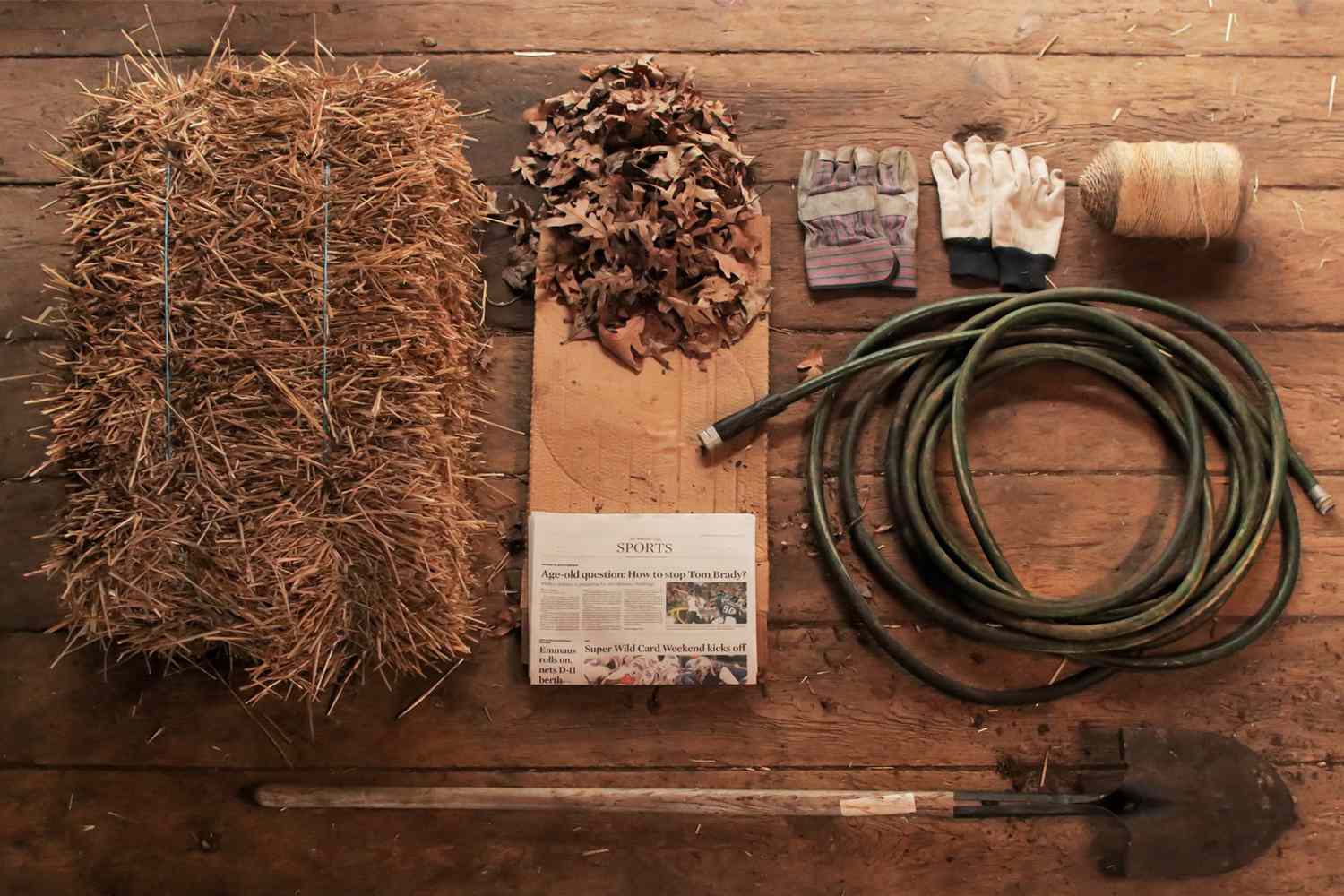 Materiales y herramientas para hacer un huerto de lasaña