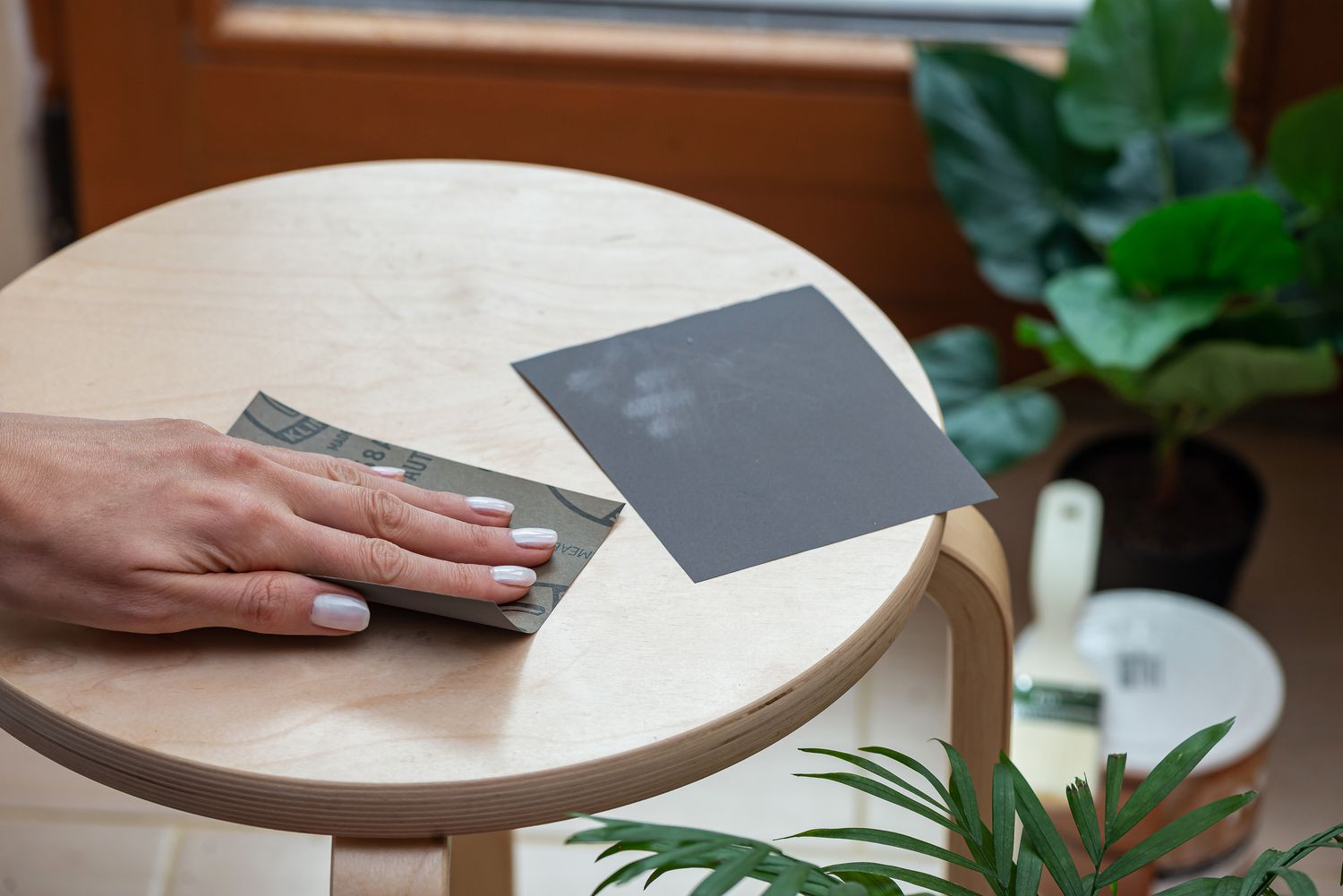 sanding with additional sandpaper