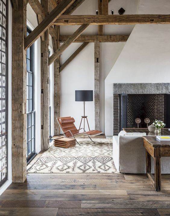 A modern farmhouse style living room