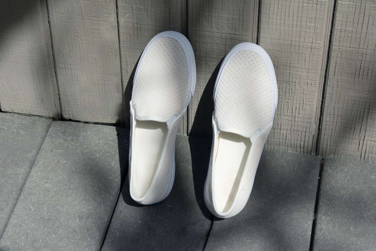 White nubuck laid in sunlight to air dry