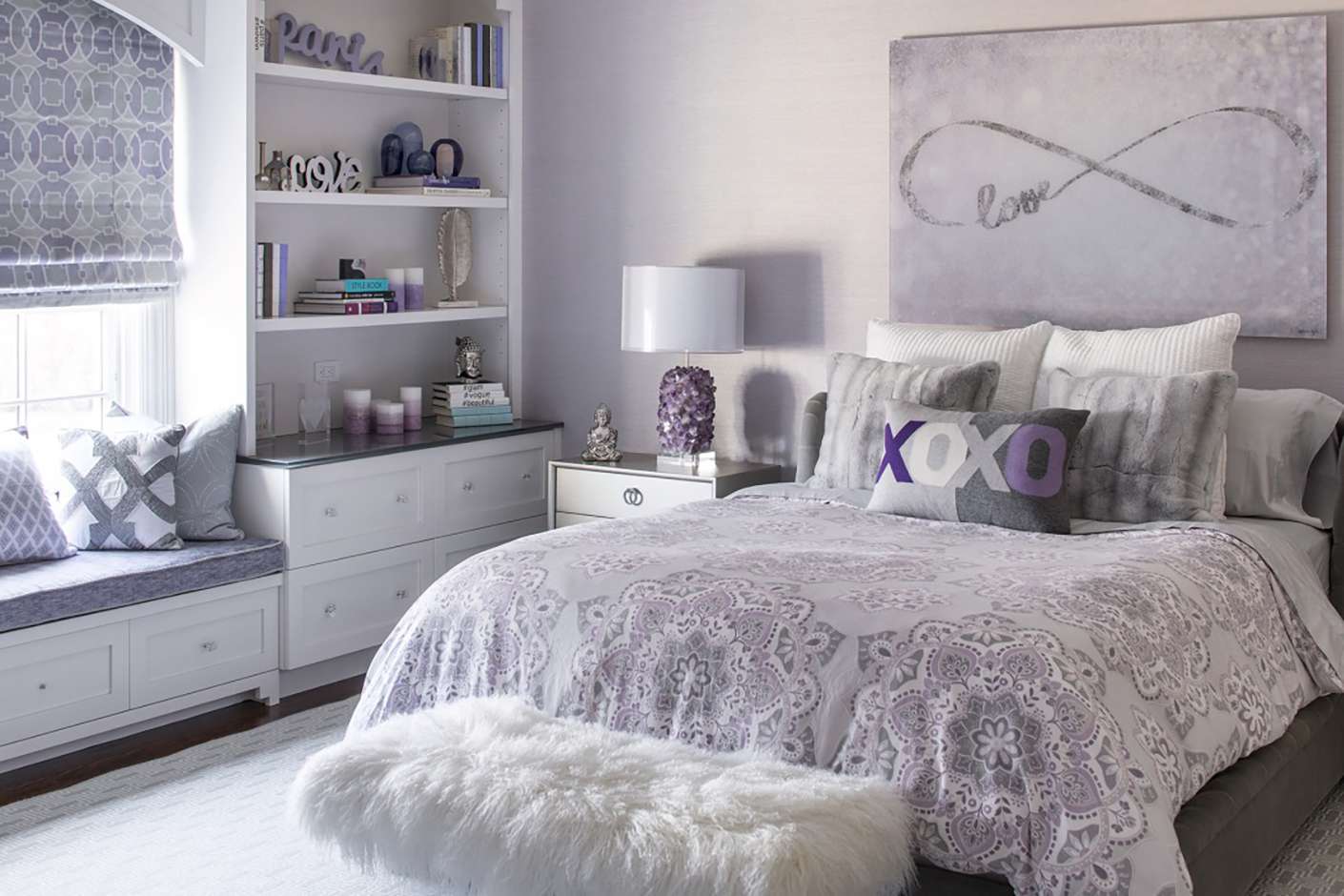 lavendel teen girl bedroom