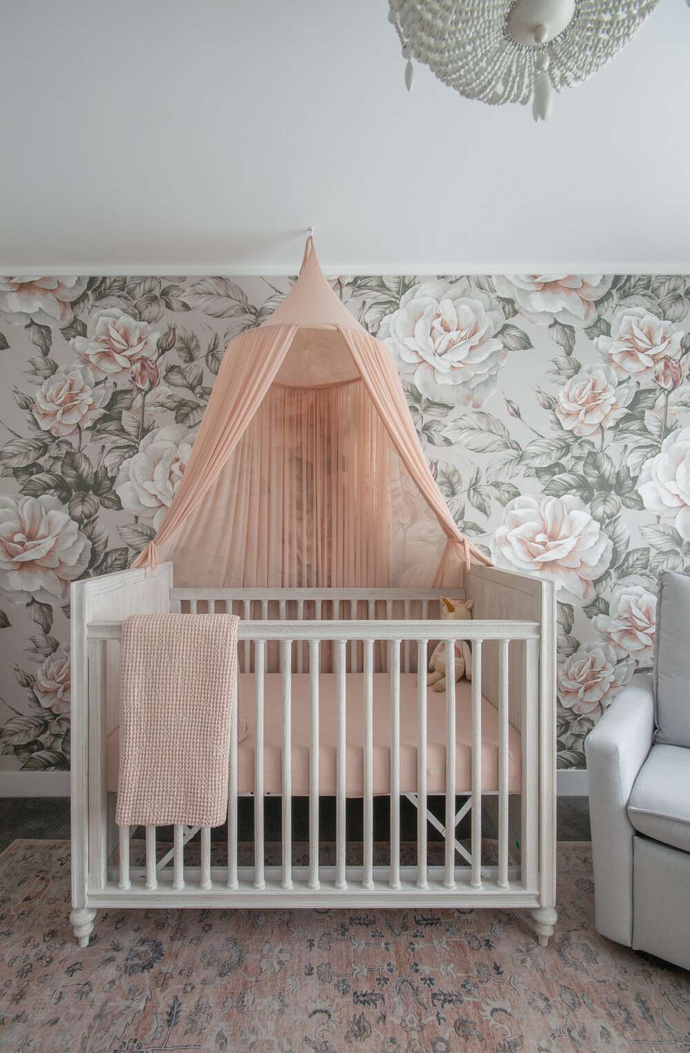 pink and gray nursery