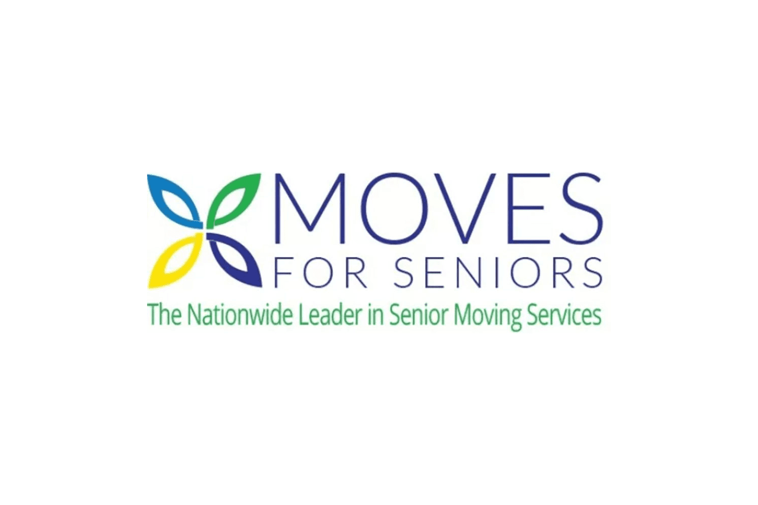 Logotipo da Moves for Seniors em verde, marinho e amarelo