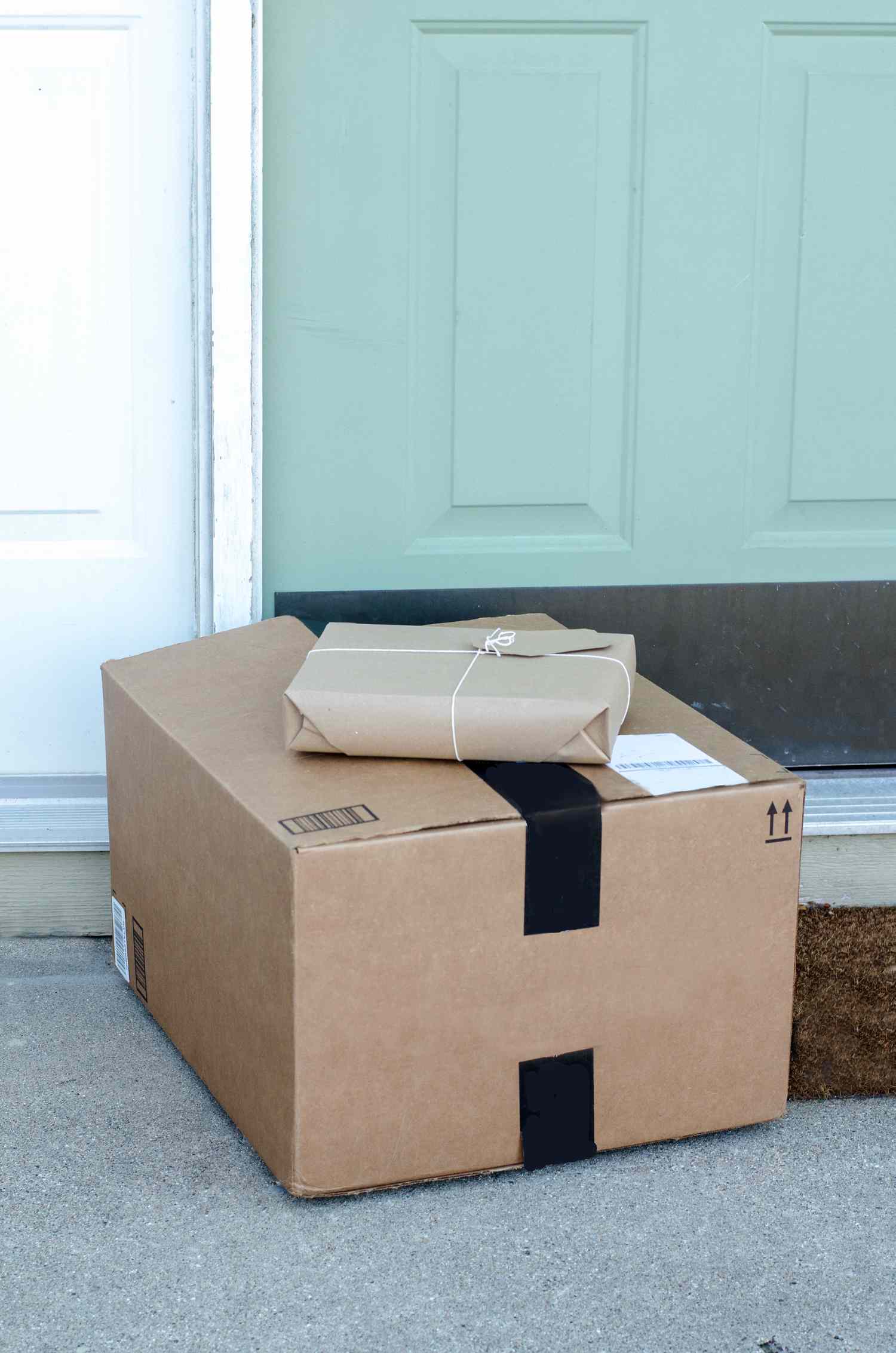 Mint door with packages in front