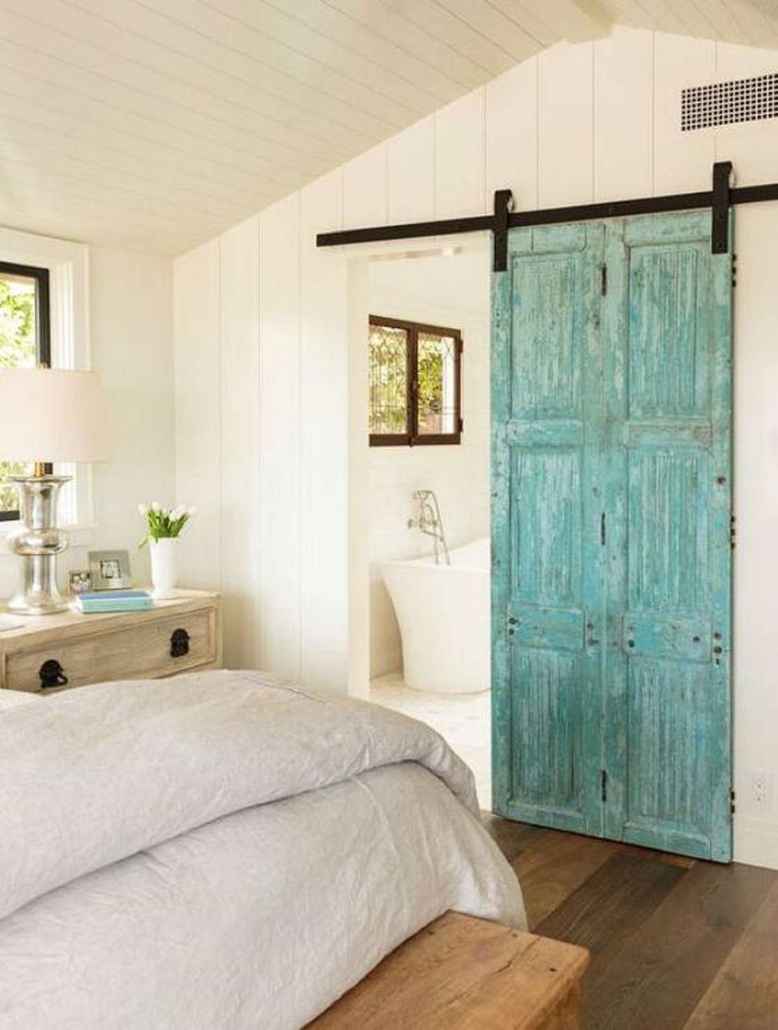 barn door in bedroom