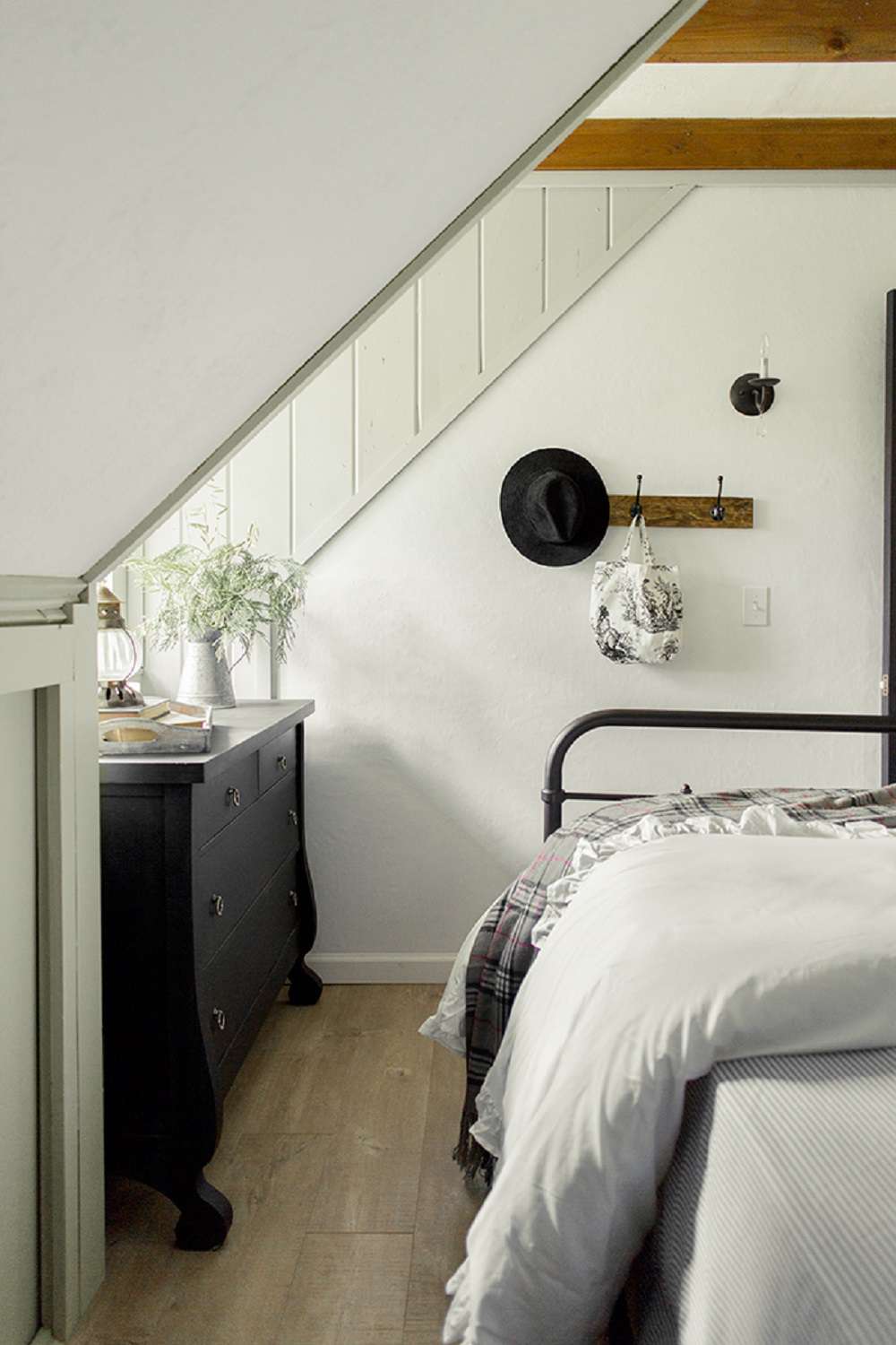 Attic farmhouse bedroom