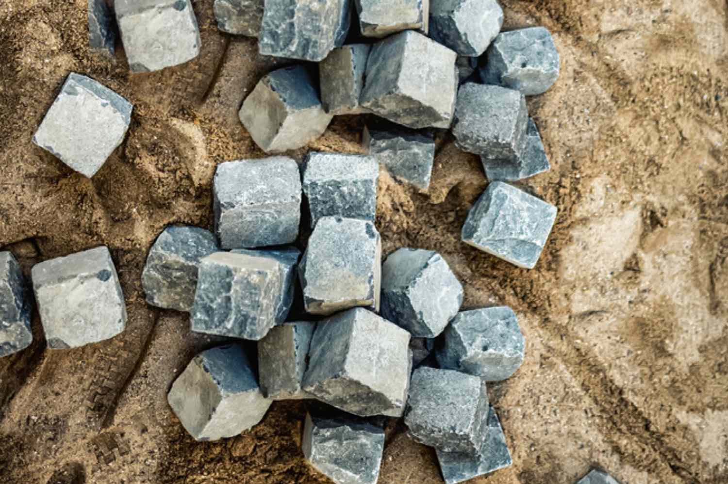 rocas en una obra