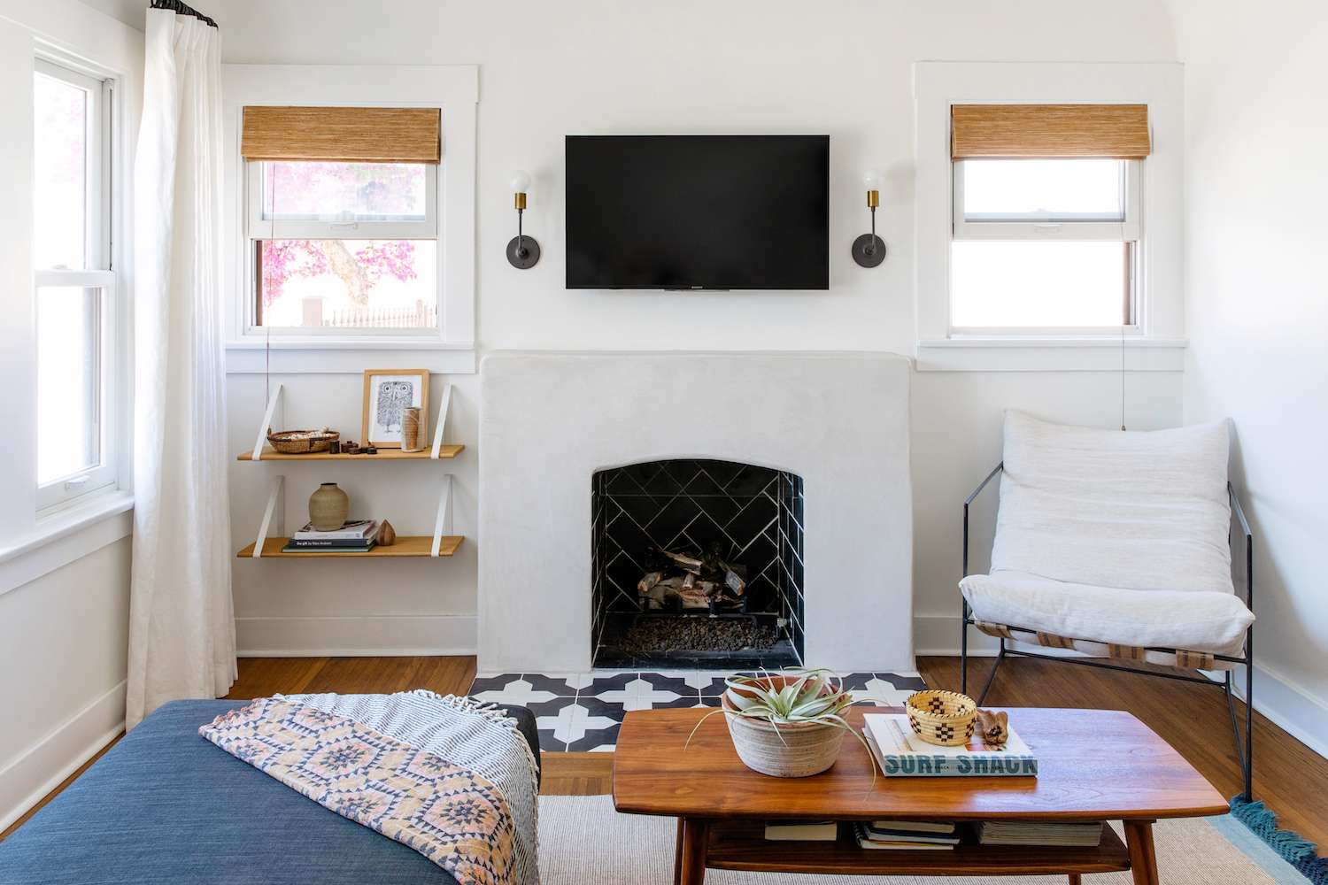 minimalistisches böhmisches wohnzimmer