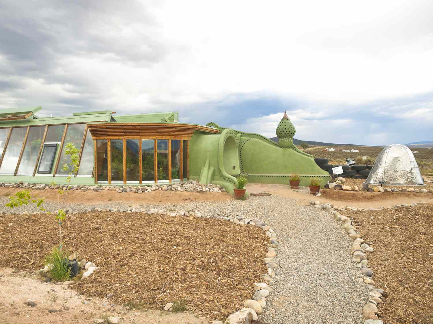 Earthship-Öko-Haus in Taos, New Mexico