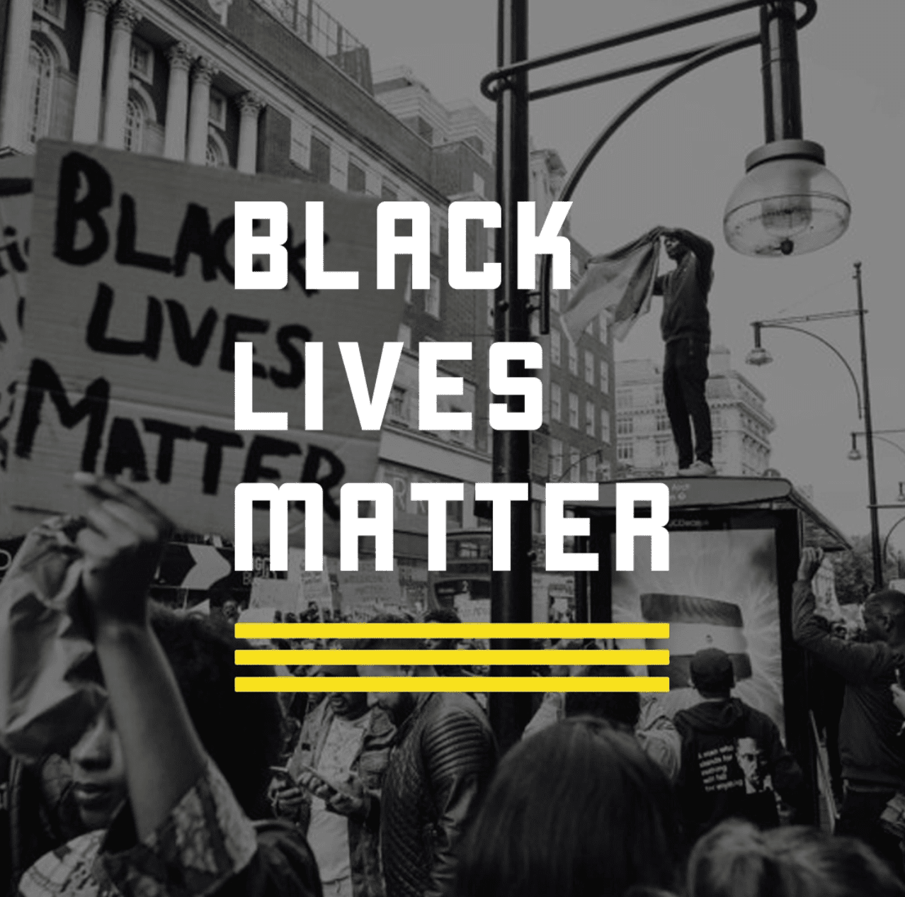 O gráfico de mídia social Black lives matter