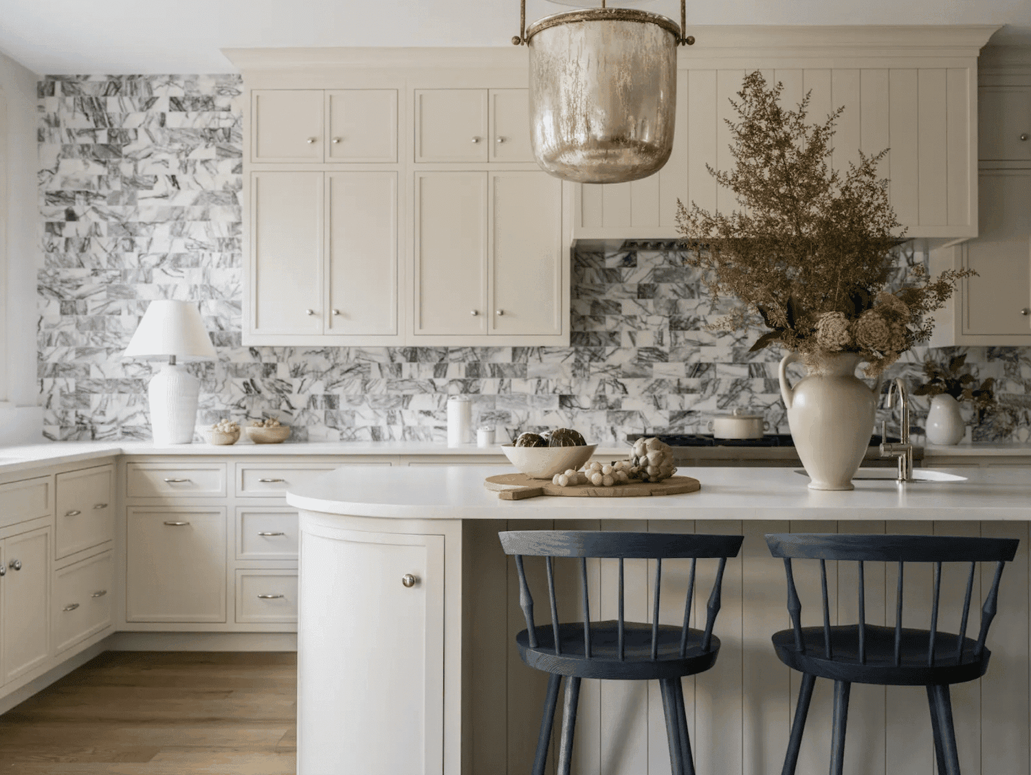 white kitchen counters