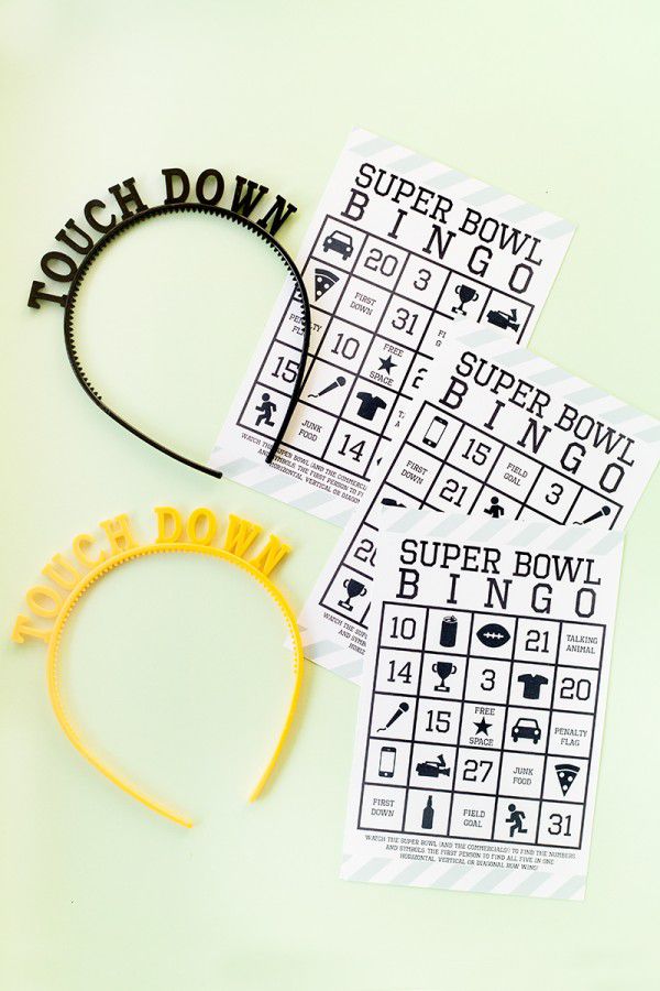 DIY Super Bowl Bingo