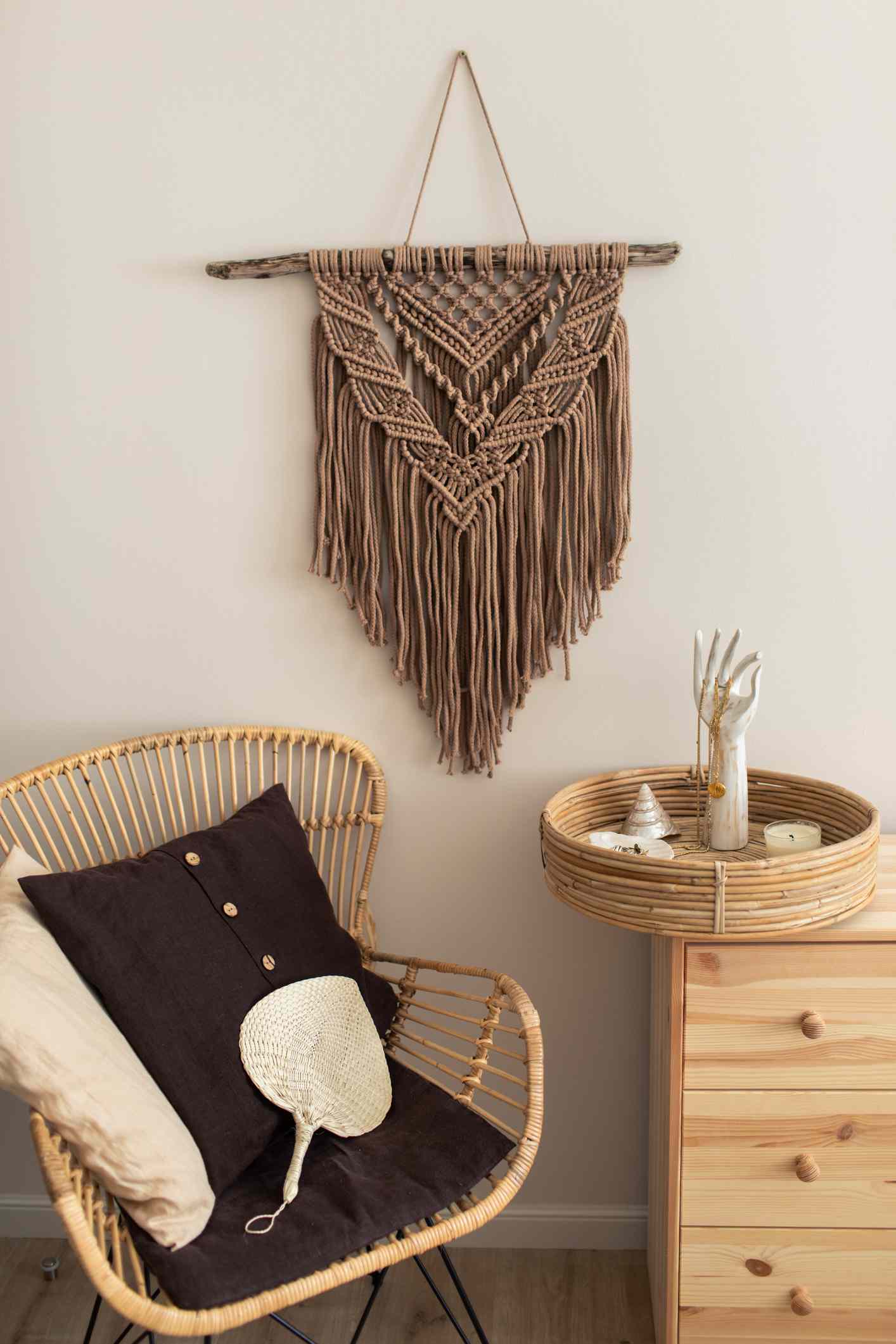 Ecke im Boho-Stil