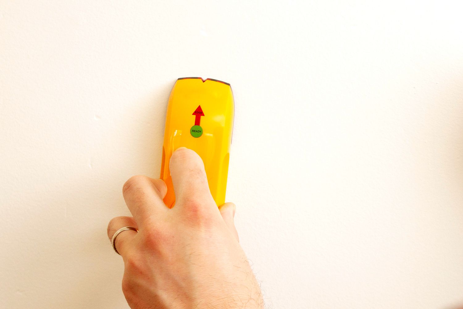 Stud finder moved for finding edge 
