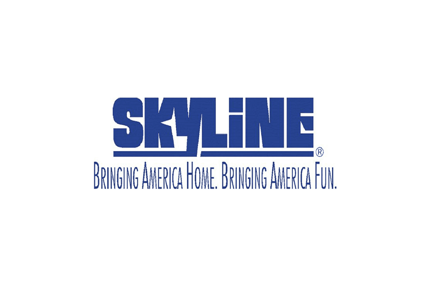 Skyline Homes Logo mit blauer Schrift