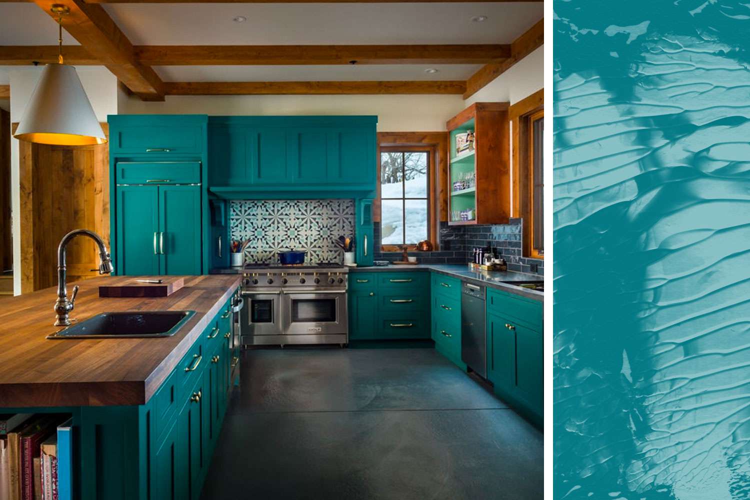 Behr The Real Teal cuisine inspiration and paint swatch