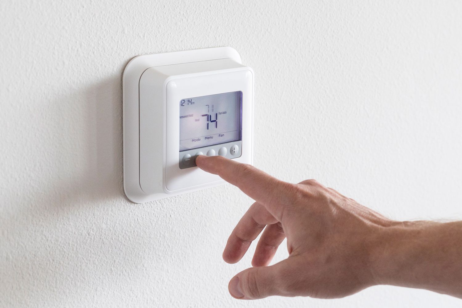 Thermostatprogramm wird von Hand eingestellt