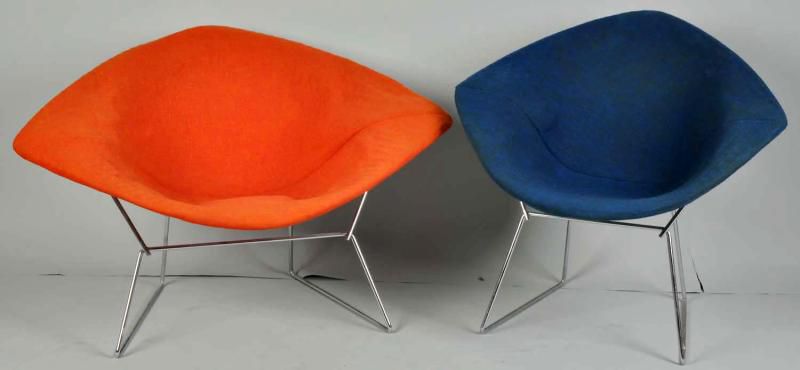 Diamond Chairs designed by Harry Bertoia for Knoll International, c. 1950s