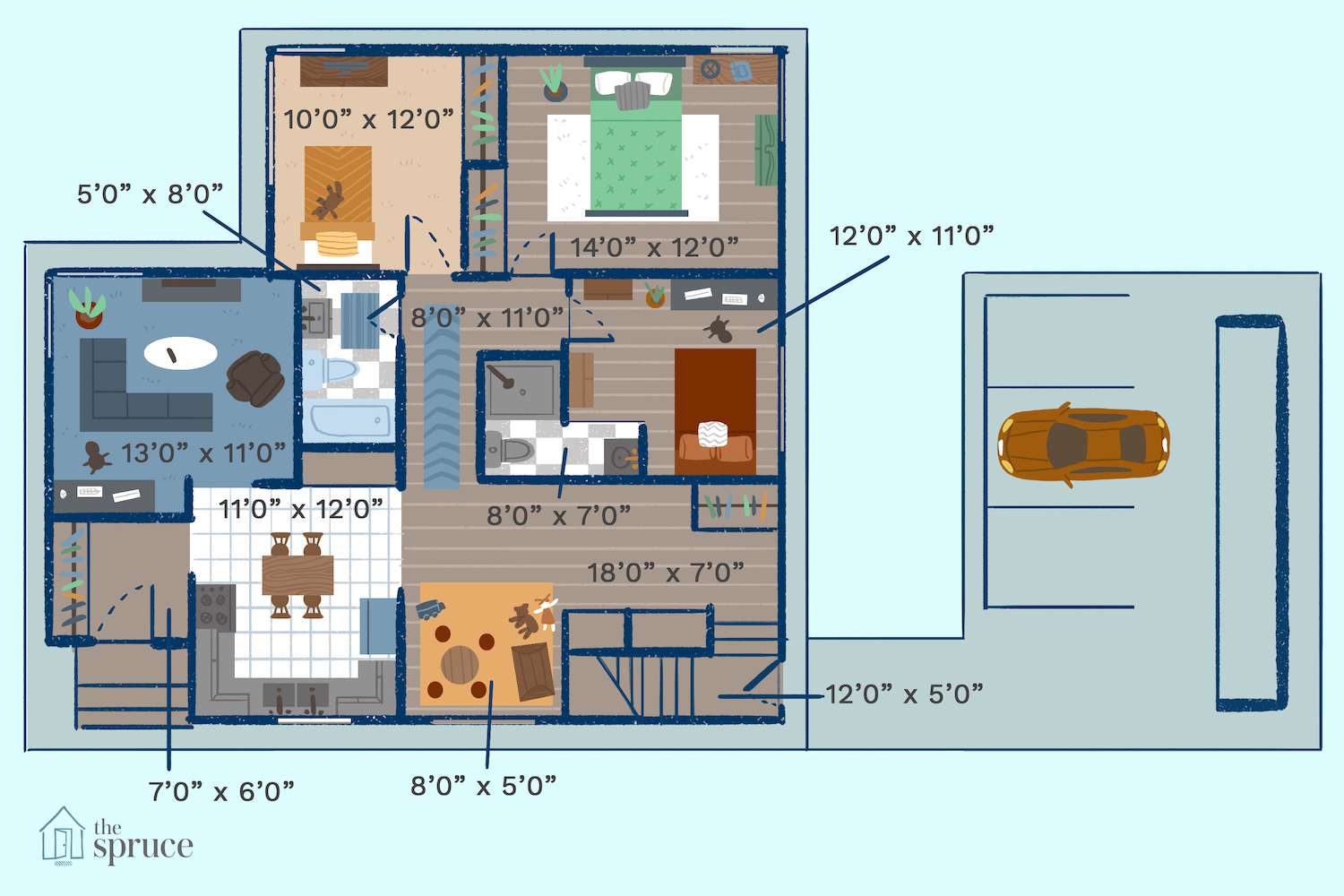 snoqualmie small house plan illustration