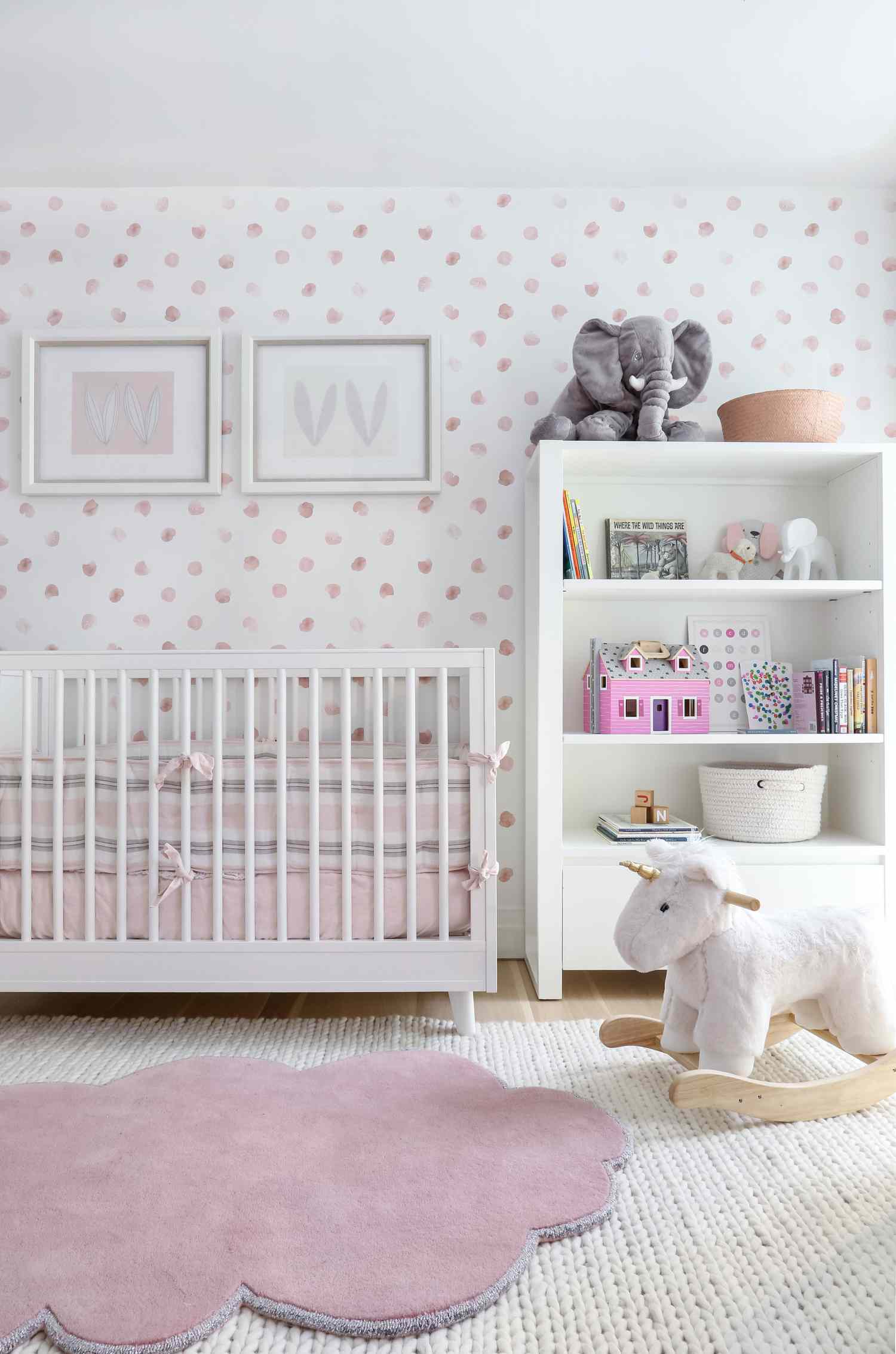 pink and gray nursery