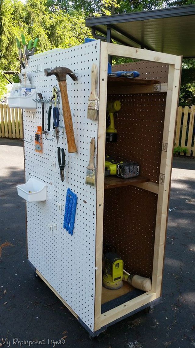 diy tool holder cart