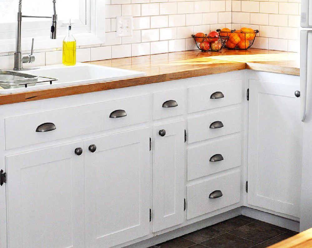 DIY Slab-to-Shaker Style Kitchen Cabinet Doors