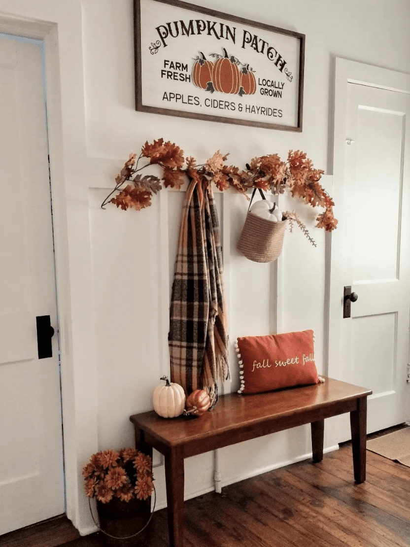 faux leaf garland