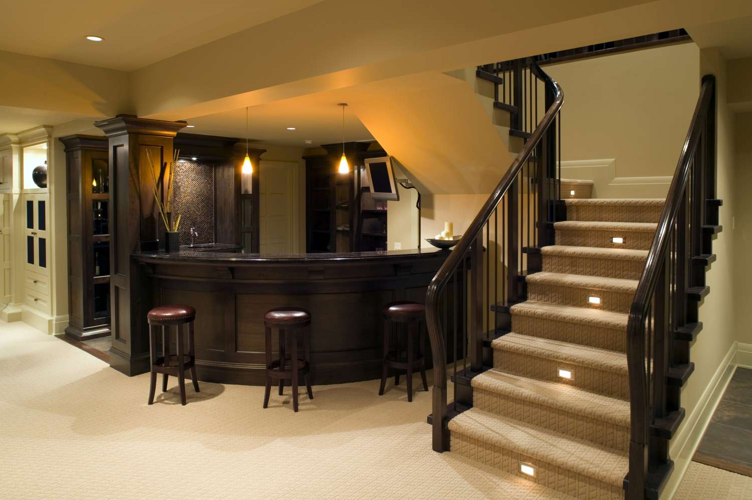 Home Bar in Basement