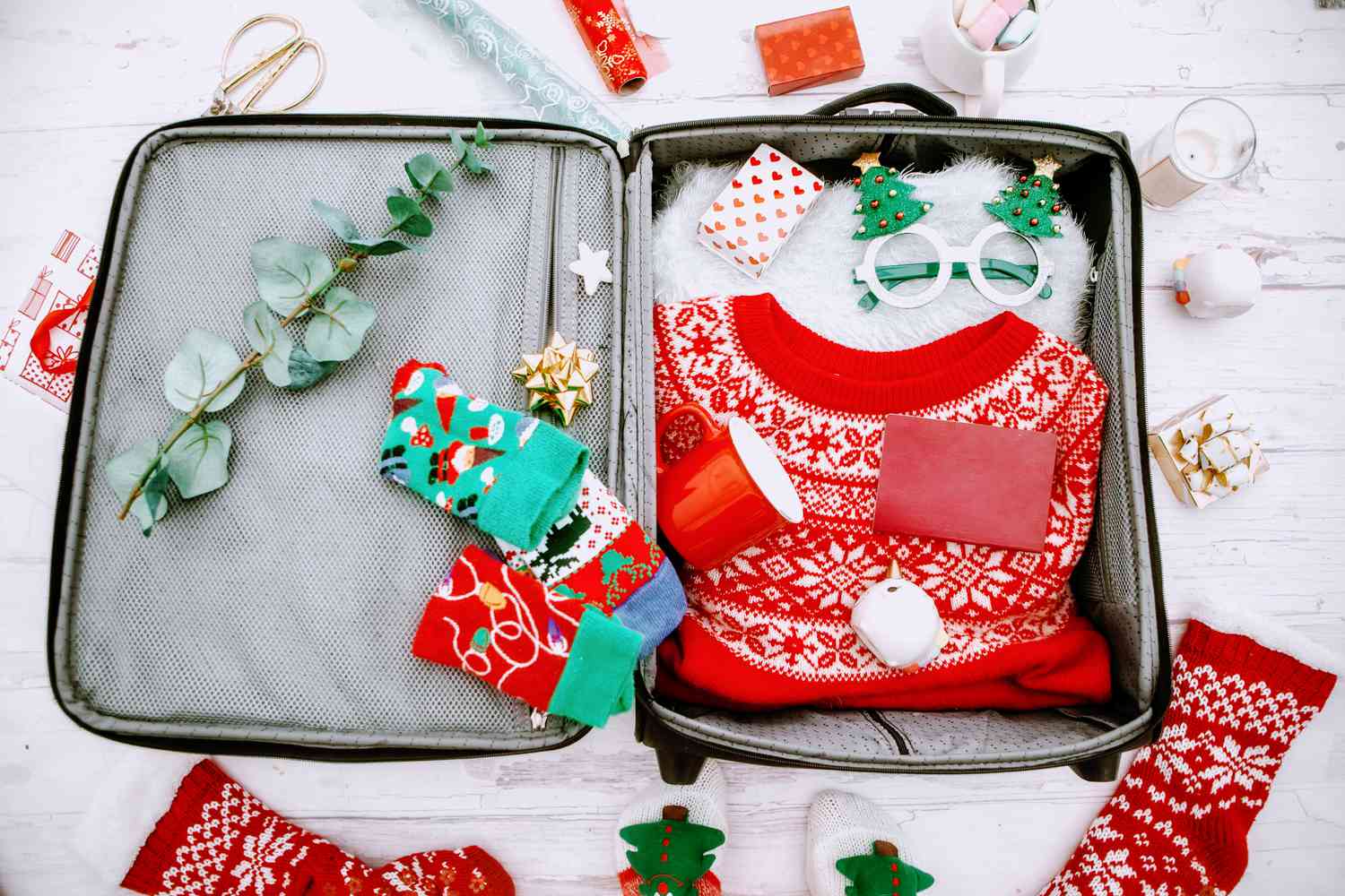 weihnachtsgeschenke im koffer